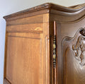 Wardrobe Vintage French Louis XVI Style Oak Four Door Armoire LOT 48157