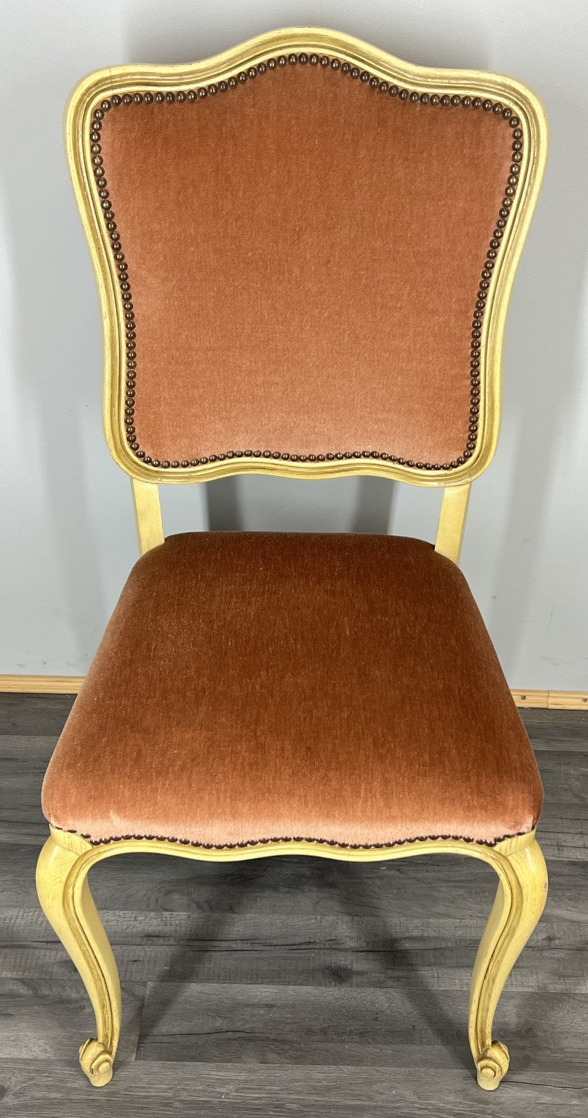 Dining Table Vintage French Louis XVI Shabby Chic with Set of 6 Chairs LOT 440417