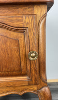 Bedside Table Vintage French Louis XVI Carved Oak Nightstand Cabinet LOT 45303