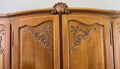 Wardrobe Vintage French Louis XVI Style Oak Four Door Carved Armoire LOT 48314