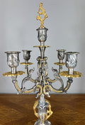 Lancini Imperial Ormolu Gilt Brass Mantle Clock with Candelabras  LOT 464117