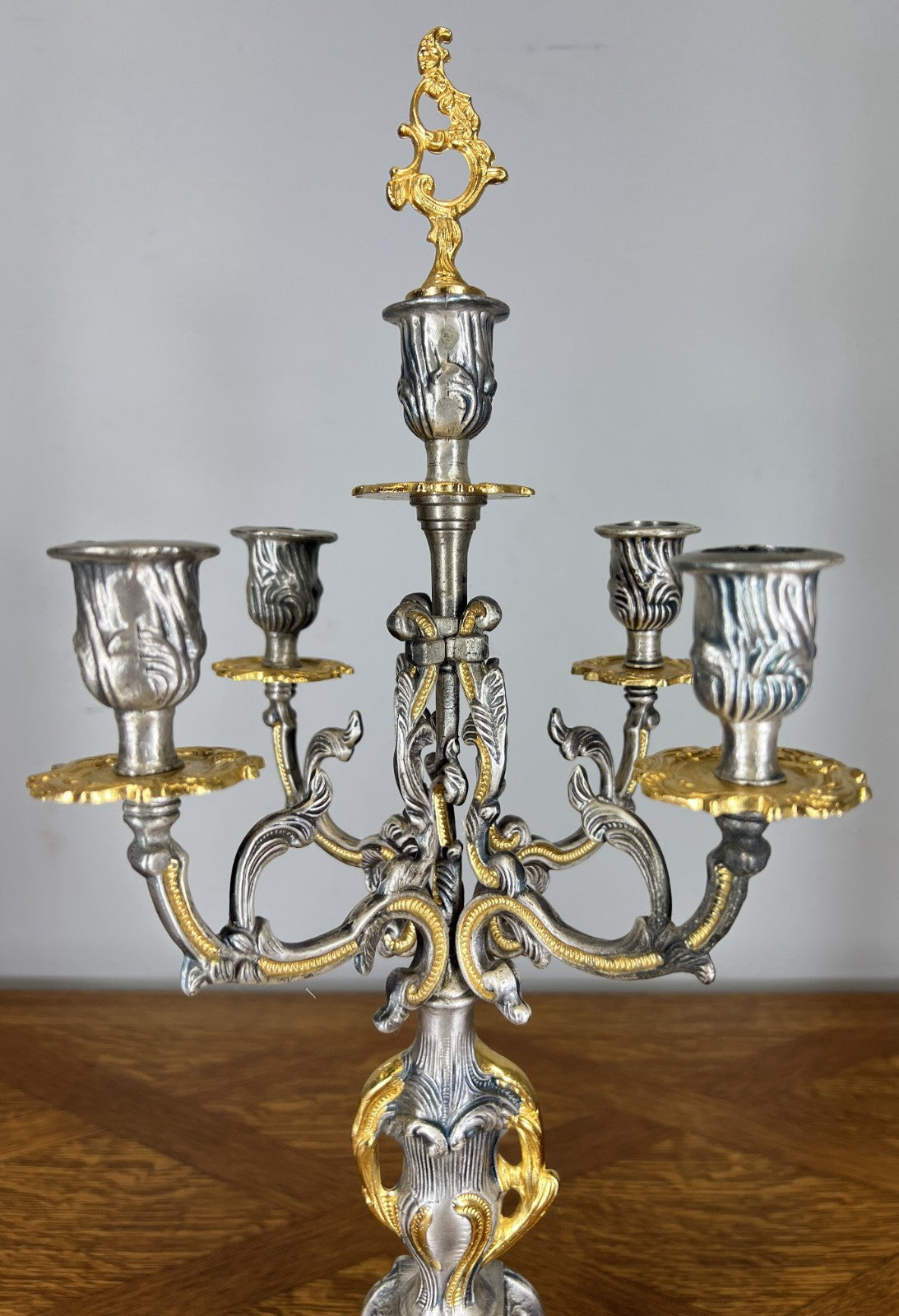 Lancini Imperial Ormolu Gilt Brass Mantle Clock with Candelabras  LOT 464117