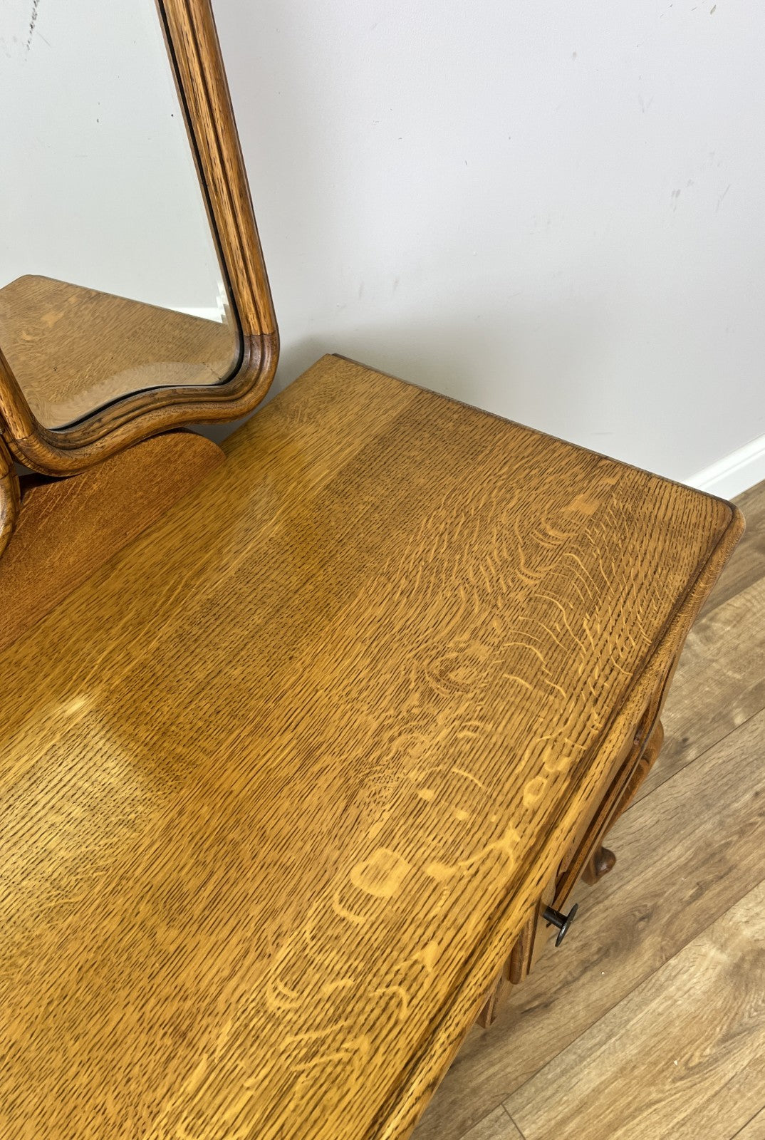 Dressing Table with Mirror Vintage French Oak Louis Vanity Table Makeup LOT 63207
