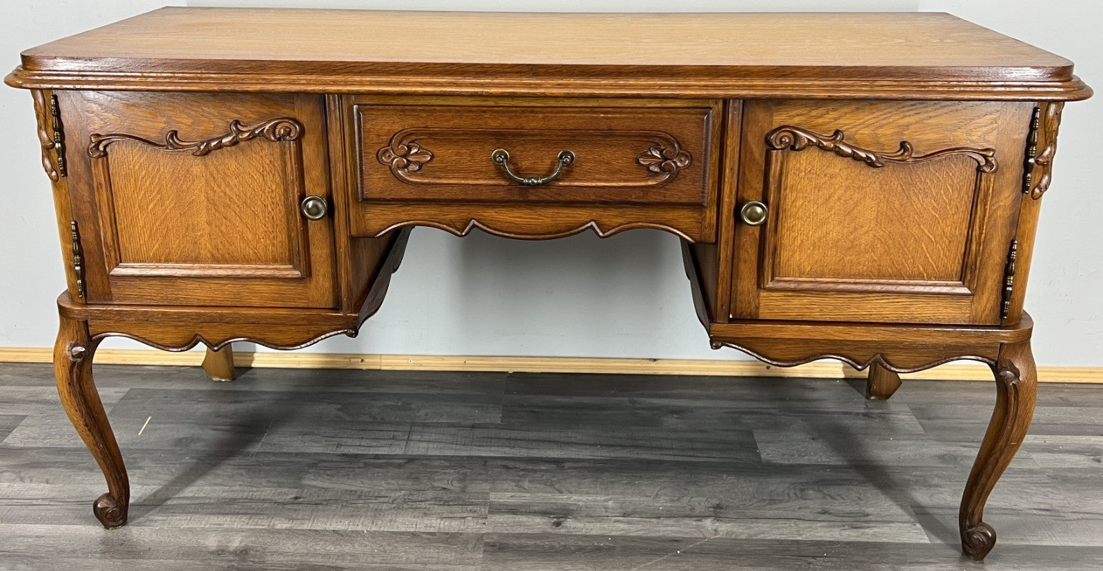 Cabinet Vintage French Louis XVI Style Sideboard Carved Doors Cupboard LOT 44822