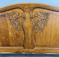 Footboard Vintage French Style Oak Double Bed Carved Footboard LOT 47322