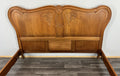 Bed Frame Vintage French Louis XVI Style Oak Double Carved Panel LOT 4086