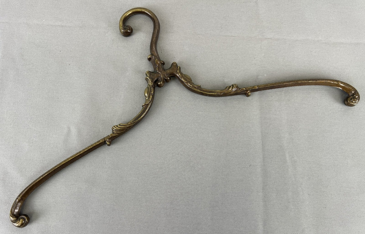 Clothes Hangers Vintage Style Brass Set of Two Ornate Hangers LOT 6432