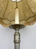 Floor Lamp Vintage French Ornate Metal Standing Lamp with Tassel Shade LOT 60876