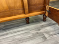Bed Antique French Style Oak Double Bed Frame Carved Headboard LOT 276211