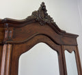 Wardrobe Antique French Rocaille Oak Three Door Carved Mirrored Armoire LOT 48434