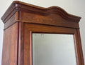 Wardrobe Antique French Style Walnut Mirrored Carved Armoire Cabinet LOT 61593