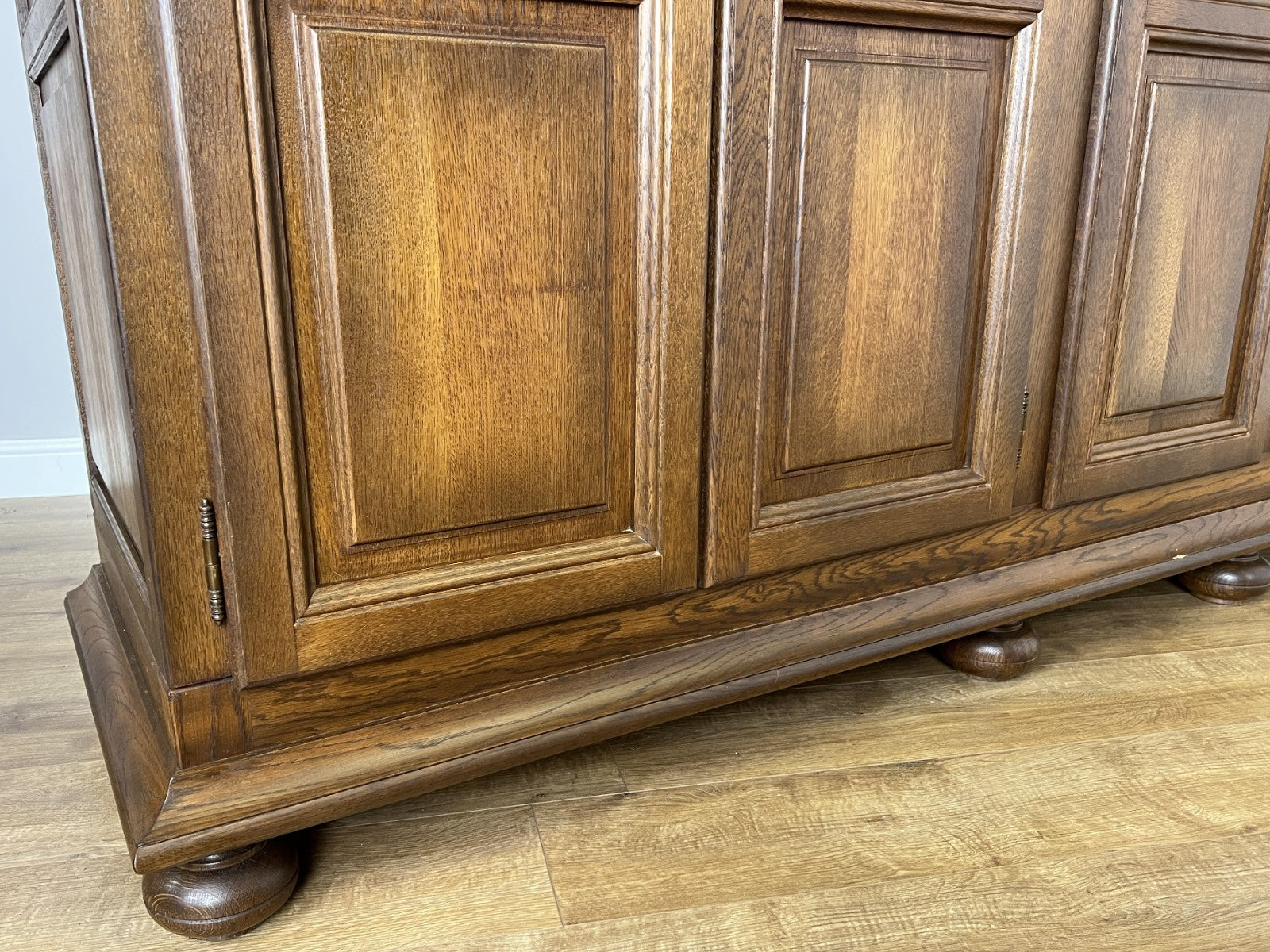 Wardrobe Vintage French Style Oak Four Door Carved Armoire LOT 49784