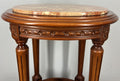 Plant Stand Vintage French Marble Top Round Display Table Cane Shelf LOT 42872