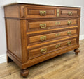 Chest of Drawers Antique French Style Oak Marble Top Carved Cabinet LOT 64481