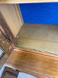 Bookcase Vintage French Louis Oak Glazed Display Cabinet Sideboard LOT 6546