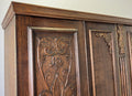 Wardrobe Vintage French Style Four Door Carved Armoire Cabinet LOT 61454
