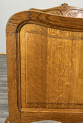 Bed Vintage French Louis XVI Double Bed Frame Oak Carved Headboard LOT 46134