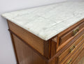 Chest of Drawers Antique French Style Oak Marble Top Carved Cabinet LOT 64488