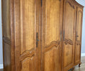 Wardrobe Vintage French Louis XVI Style Four Door Oak Carved Armoire LOT 64129