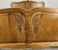Bed Vintage French Louis XVI Double Bed Frame Oak Carved Headboard LOT 46193