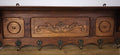 French Vintage Coat Rack Oak 7 Hooks Wall Shelf Carved Coat Hanger LOT 49922