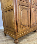 Wardrobe Vintage French Style Five Door Oak Carved Armoire Cabinet LOT 61298