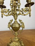Pair of Candelabras Vintage French Style 5 Arm Ornate Candle Holders LOT 606012