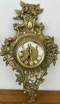 Wall Clock Vintage French Style Brass Hanging Clock Quartz Movement LOT 60491