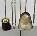 Fireplace Set Vintage French Style Brass 5 Piece Companion Set LOT 6445