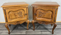 Pair of Bedside Tables Vintage French Louis  XVI Oak Carved Cabinets LOT 44401