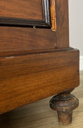 Wardrobe Antique French Style Two Door Walnut Mirrored Carved Armoire LOT 616115