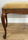 Footstool Vintage French Louis Style Oak Upholstered Stool Bench LOT 48635