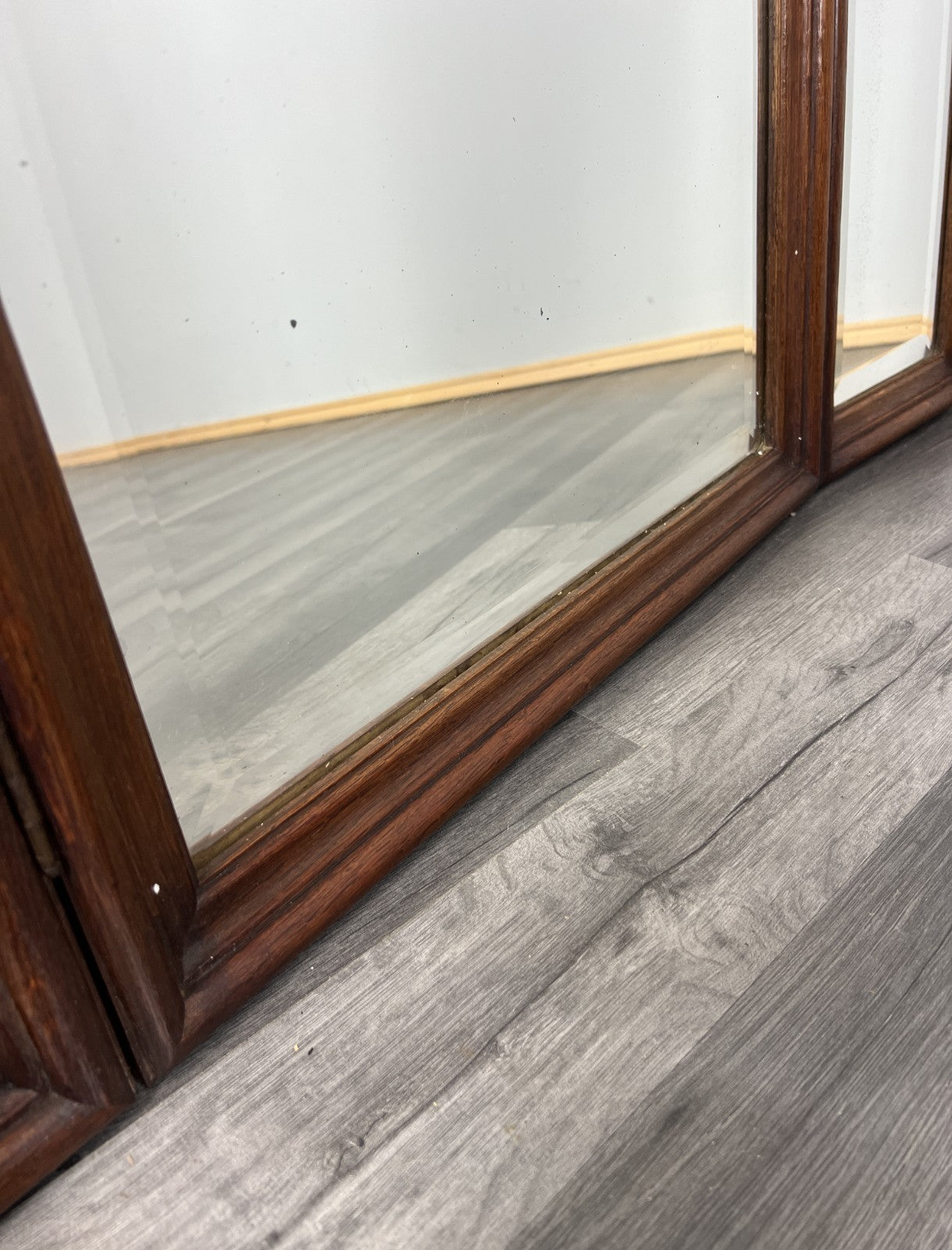 Antique French Rocaille Style Oak Carved Wall Mirror Wall Frame LOT 45743