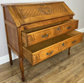 Secretaire Writing Desk Vintage French Louis Oak Rare Bureaux Cabinet LOT 49359