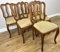 Dining Chairs Vintage French Louis Style Oak Set of 6 Upholstered Seats LOT 63443