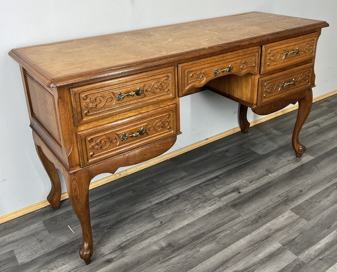 Cabinet Vintage French Louis XVI Style Carved Five Drawer Sideboard LOT 48050
