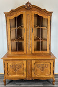 Bookcase Vintage French Louis XVI Oak Display Cabinet Carved Sideboard LOT 45760