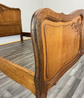 Bed Vintage French Louis XVI Double Bed Frame Oak Carved Headboard LOT 46358