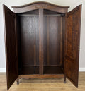 Wardrobe Antique French Louis XVI Style Oak Two Door Carved Armoire LOT 6466