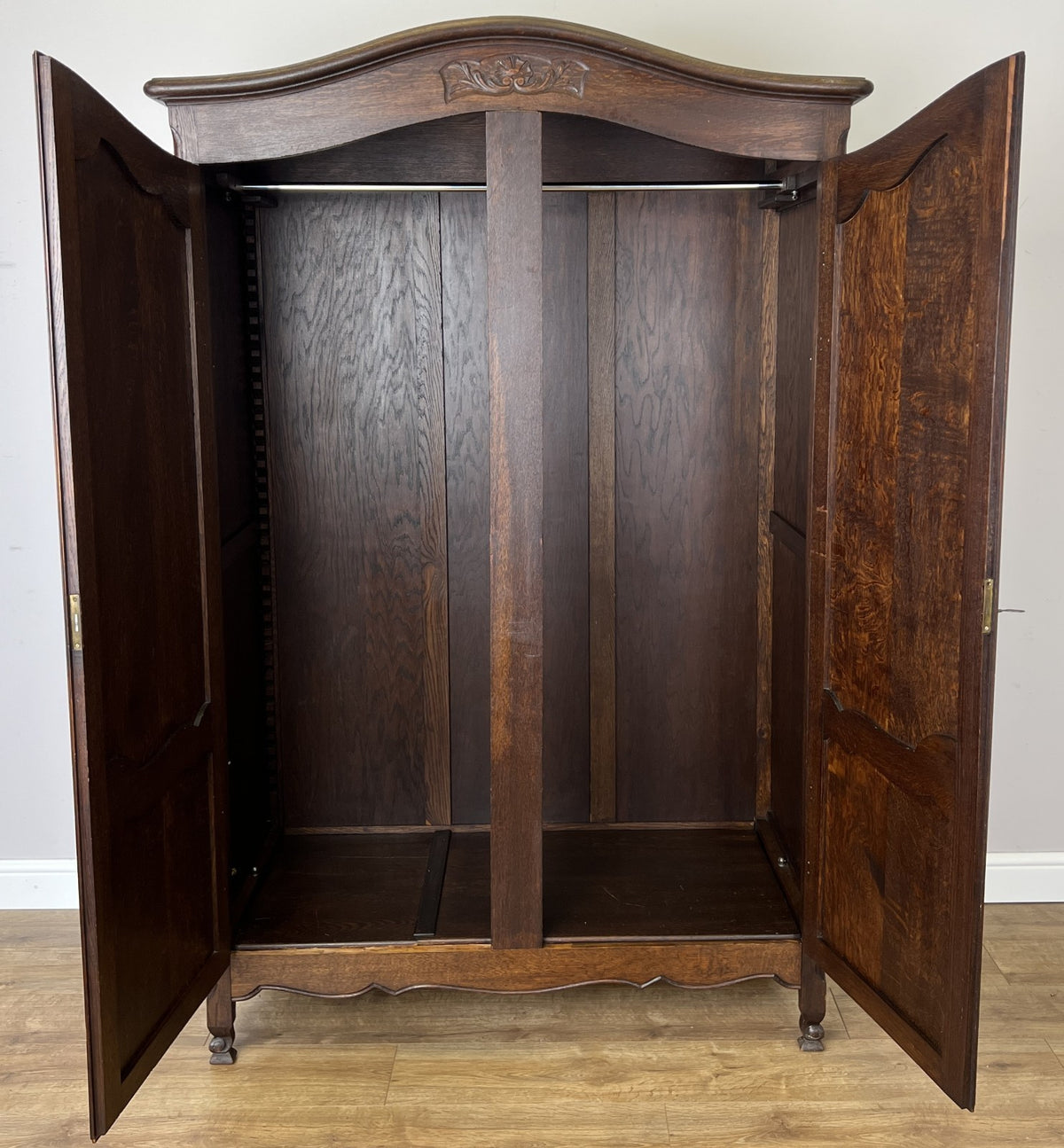 Wardrobe Antique French Louis XVI Style Oak Two Door Carved Armoire LOT 6466