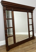 Mirror Antique French Oak Wall Mirror Bevelled Large Glass Wall Frame LOT 63700