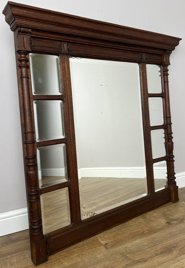 Mirror Antique French Oak Wall Mirror Bevelled Large Glass Wall Frame LOT 63700