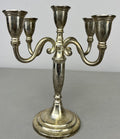 Pair of Candelabras Vintage French Style Metal Five Arm Candle Holders LOT 6482