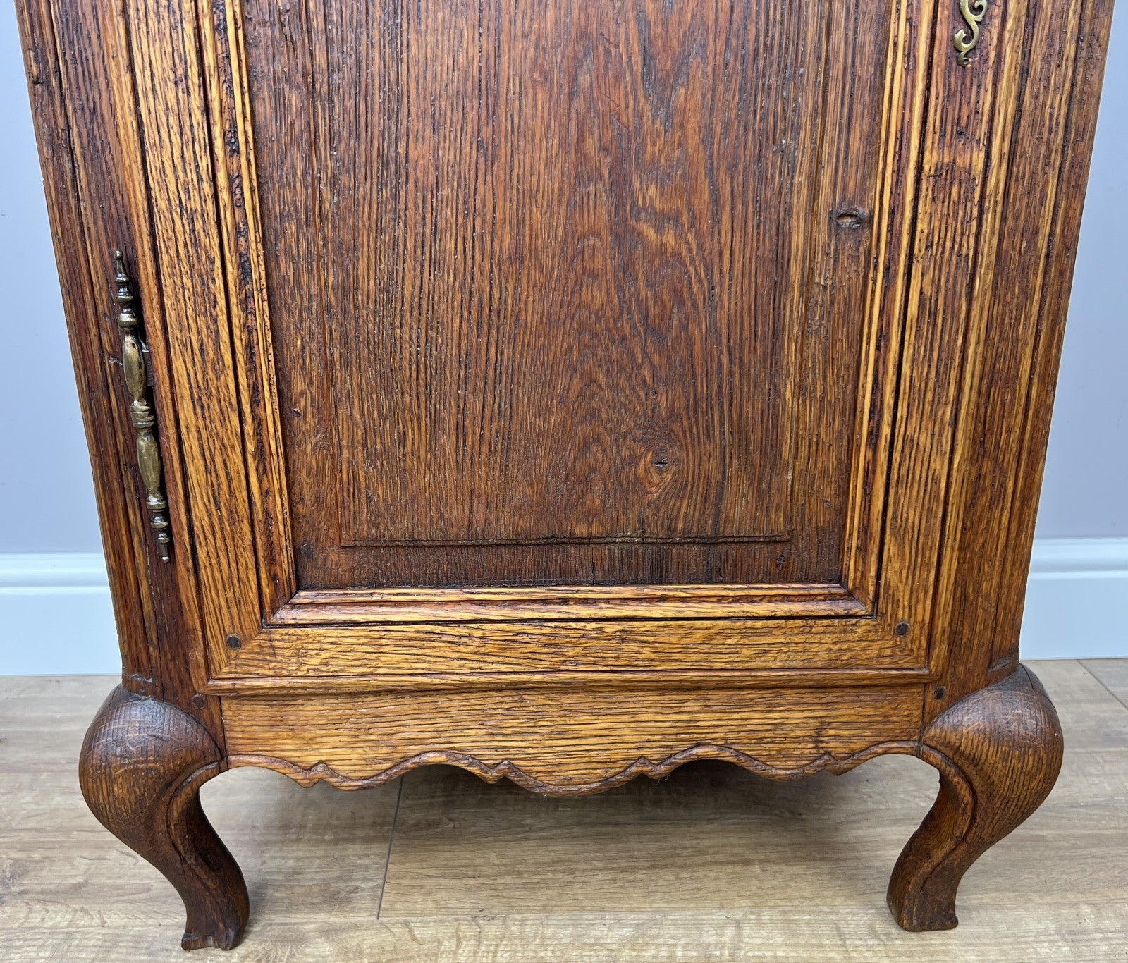 Cabinet Antique French Style Oak Sideboard with Carved Cupboard LOT 62557