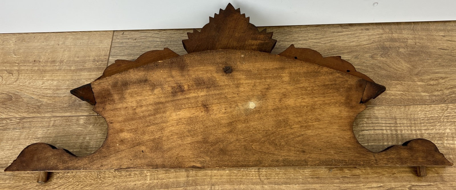 Pediment Antique French Style Walnut Hand Carved Decorative Crest LOT 61764