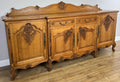 Sideboard Vintage French Louis Style Oak 4 Door Cupboard Carved Cabinet LOT 63621
