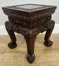 Plant Stand Vintage Chinese Style Mahogany Carved Table LOT 49643