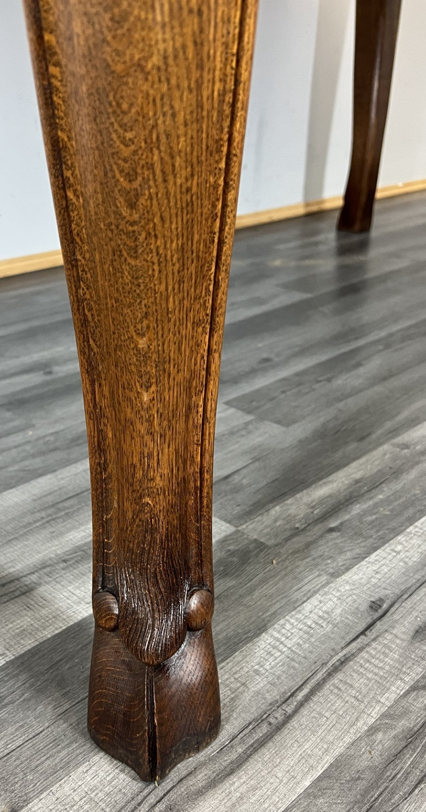 Dining Table Vintage French Carved Oak Solid Dining Table LOT 47537