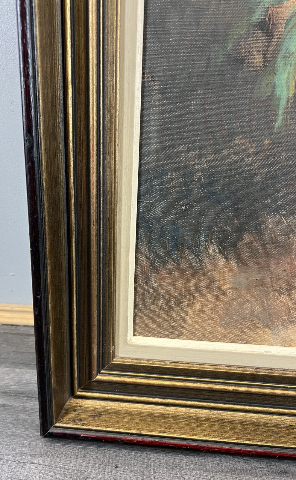 Vintage French Painting Floral Still Life Framed Artwork Signed LOT 46307