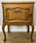 Pair of Bedside Tables Vintage French Louis Oak Nightstands Cabinets LOT 62143
